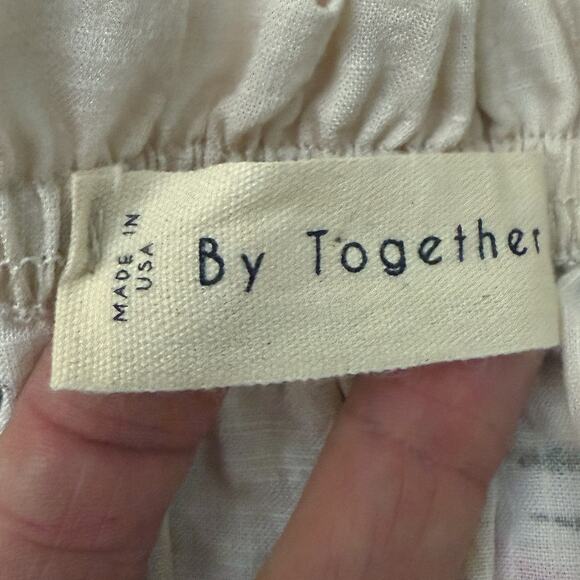 By Together Floral Puff Sleeve Off Shoulder Blouse RJ2584 USA Cotton Rayon - Picture 4 of 5